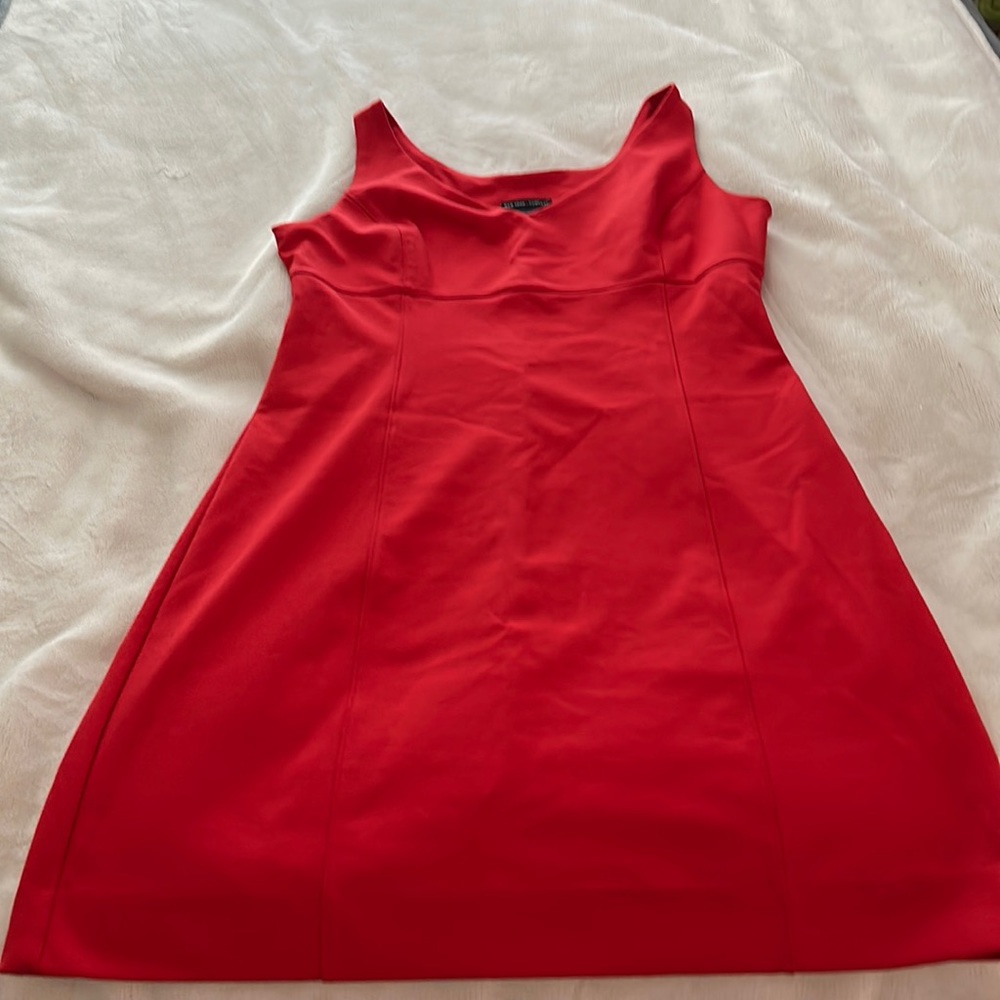 Woman’s red dress